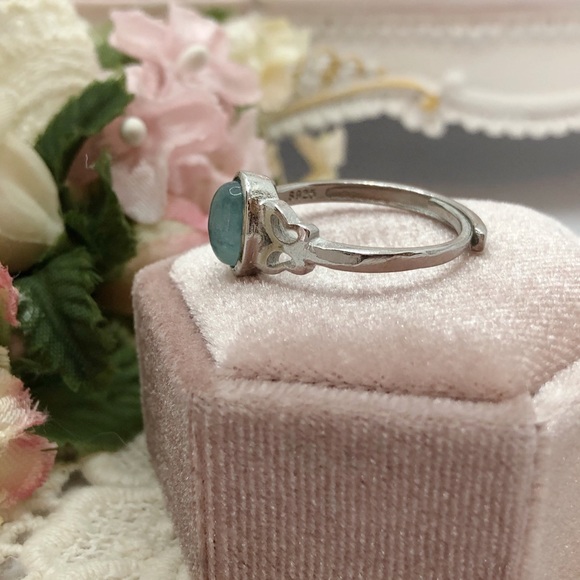 S925 Nature Aquamarine Crystal Rings 💍 - Picture 4 of 6